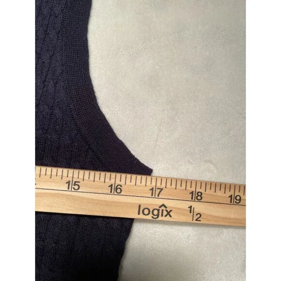 Kinross Cashmere NWT Womens Knit Sweater Tank Top M Academia Classic Lagenlook - Picture 3 of 6